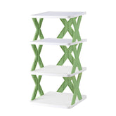 Plastic 4 Layer Foldable Shoe Rack (Multicolor)